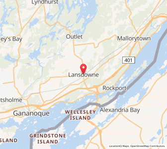 Map of Lansdowne, OntarioOntario