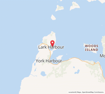 Map of Lark Harbour, Newfoundland & LabradorNewfoundland and Labrador