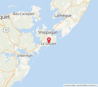 Map of Le Goulet, New BrunswickNew Brunswick