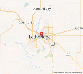 Map of Lethbridge, AlbertaAlberta