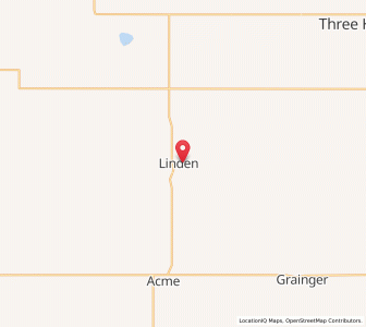 Map of Linden, AlbertaAlberta