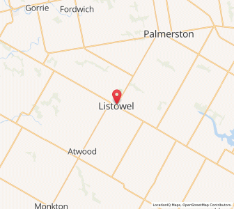 Map of Listowel, OntarioOntario