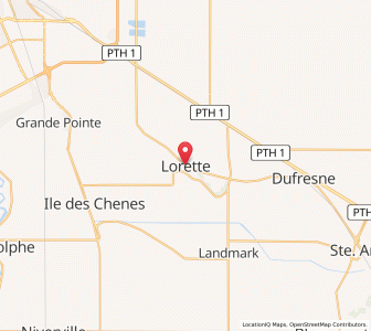 Map of Lorette, ManitobaManitoba