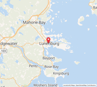 Map of Lunenburg, Nova ScotiaNova Scotia
