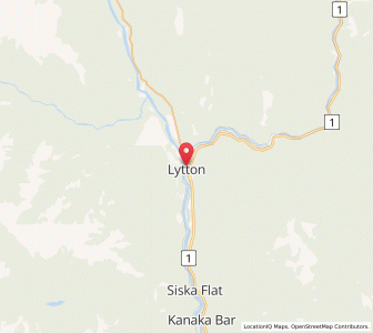 Map of Lytton, British ColumbiaBritish Columbia