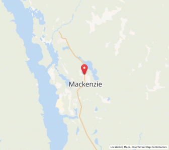 Map of Mackenzie, British ColumbiaBritish Columbia