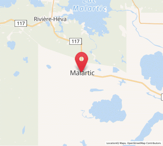 Map of Malartic, Quebec