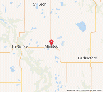 Map of Manitou, ManitobaManitoba