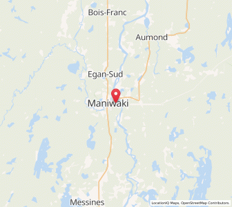 Map of Maniwaki, QuebecQuebec