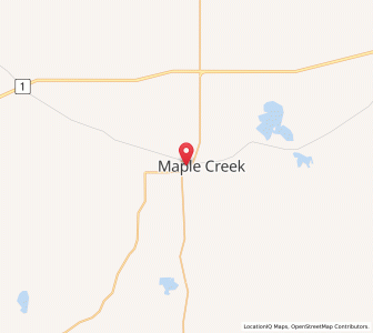 Map of Maple Creek, SaskatchewanSaskatchewan