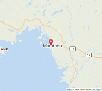 Map of Marathon, OntarioOntario