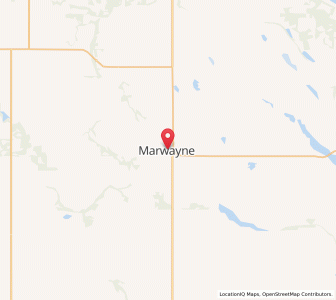 Map of Marwayne, AlbertaAlberta