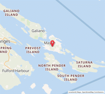 Map of Mayne Island, British ColumbiaBritish Columbia