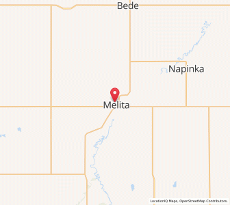 Map of Melita, ManitobaManitoba