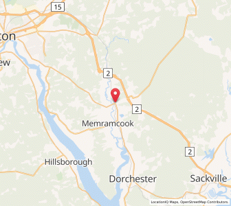 Map of Memramcook, New BrunswickNew Brunswick