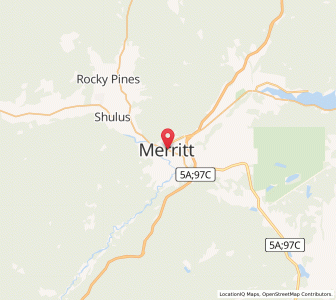 Map of Merritt, British ColumbiaBritish Columbia