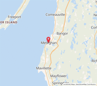 Map of Meteghan, Nova ScotiaNova Scotia