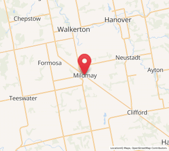 Map of Mildmay, Ontario
