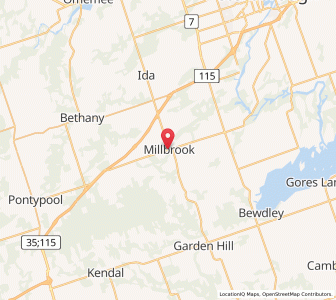 Map of Millbrook, OntarioOntario