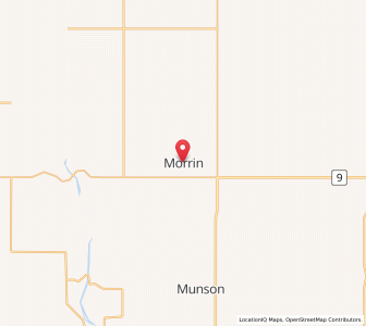 Map of Morrin, AlbertaAlberta