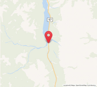 Map of Muncho Lake, British Columbia