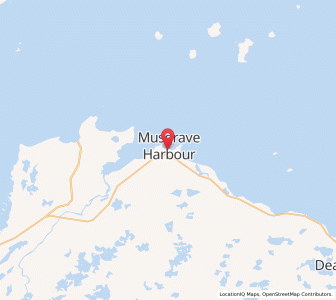 Map of Musgrave Harbour, Newfoundland & LabradorNewfoundland and Labrador