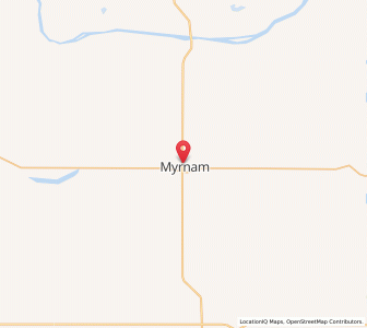 Map of Myrnam, AlbertaAlberta
