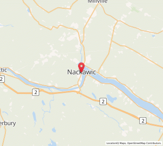 Map of Nackawic, New BrunswickNew Brunswick