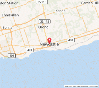Map of Newcastle, OntarioOntario