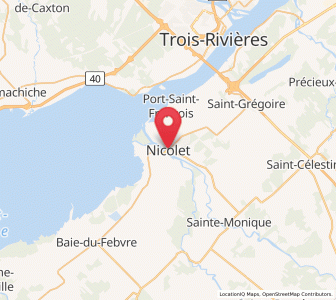 Map of Nicolet, Quebec