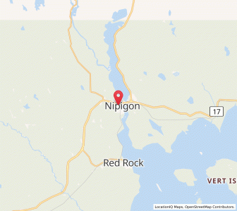 Map of Nipigon, OntarioOntario