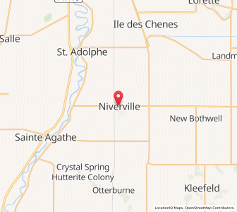 Map of Niverville, ManitobaManitoba