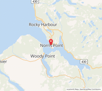 Map of Norris Point, Newfoundland & LabradorNewfoundland and Labrador