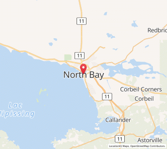 Map of North Bay, OntarioOntario