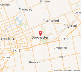 Map of North Dorchester, OntarioOntario