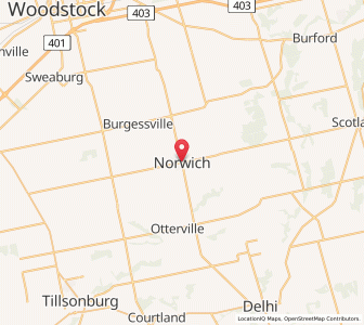 Map of Norwich, OntarioOntario