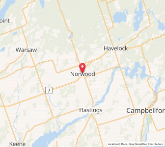Map of Norwood, OntarioOntario