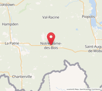 Map of Notre-Dame-des-Bois, Quebec