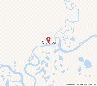 Map of Old Crow, YukonYukon Territory