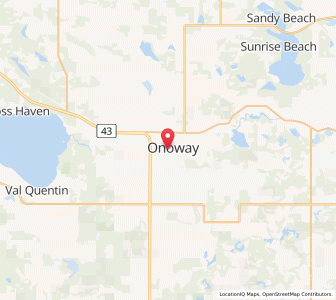 Map of Onoway, AlbertaAlberta