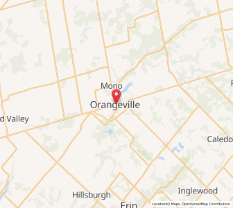 Map of Orangeville, OntarioOntario