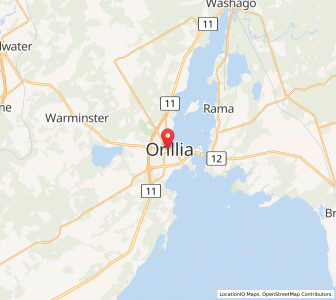 Map of Orillia, OntarioOntario
