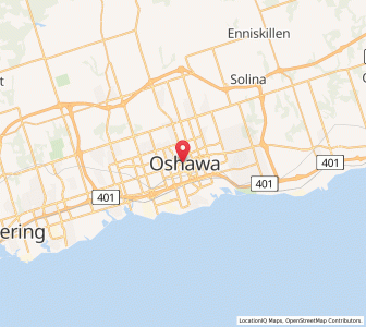 Map of Oshawa, OntarioOntario
