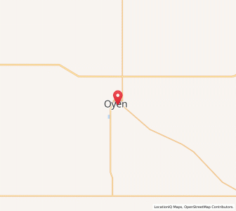Map of Oyen, AlbertaAlberta
