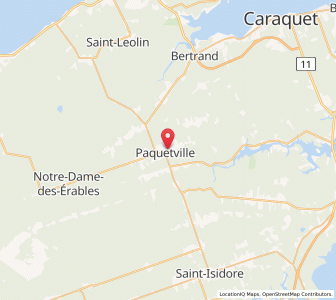 Map of Paquetville, New BrunswickNew Brunswick