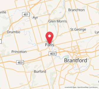 Map of Paris, Ontario
