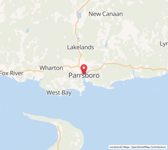 Map of Parrsboro, Nova ScotiaNova Scotia