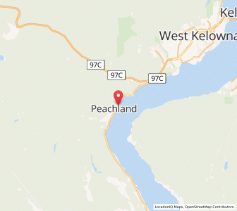 Map of Peachland, British ColumbiaBritish Columbia