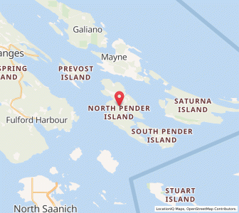 Map of Pender Island, British ColumbiaBritish Columbia