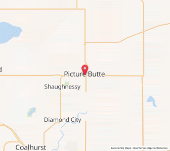 Map of Picture Butte, AlbertaAlberta